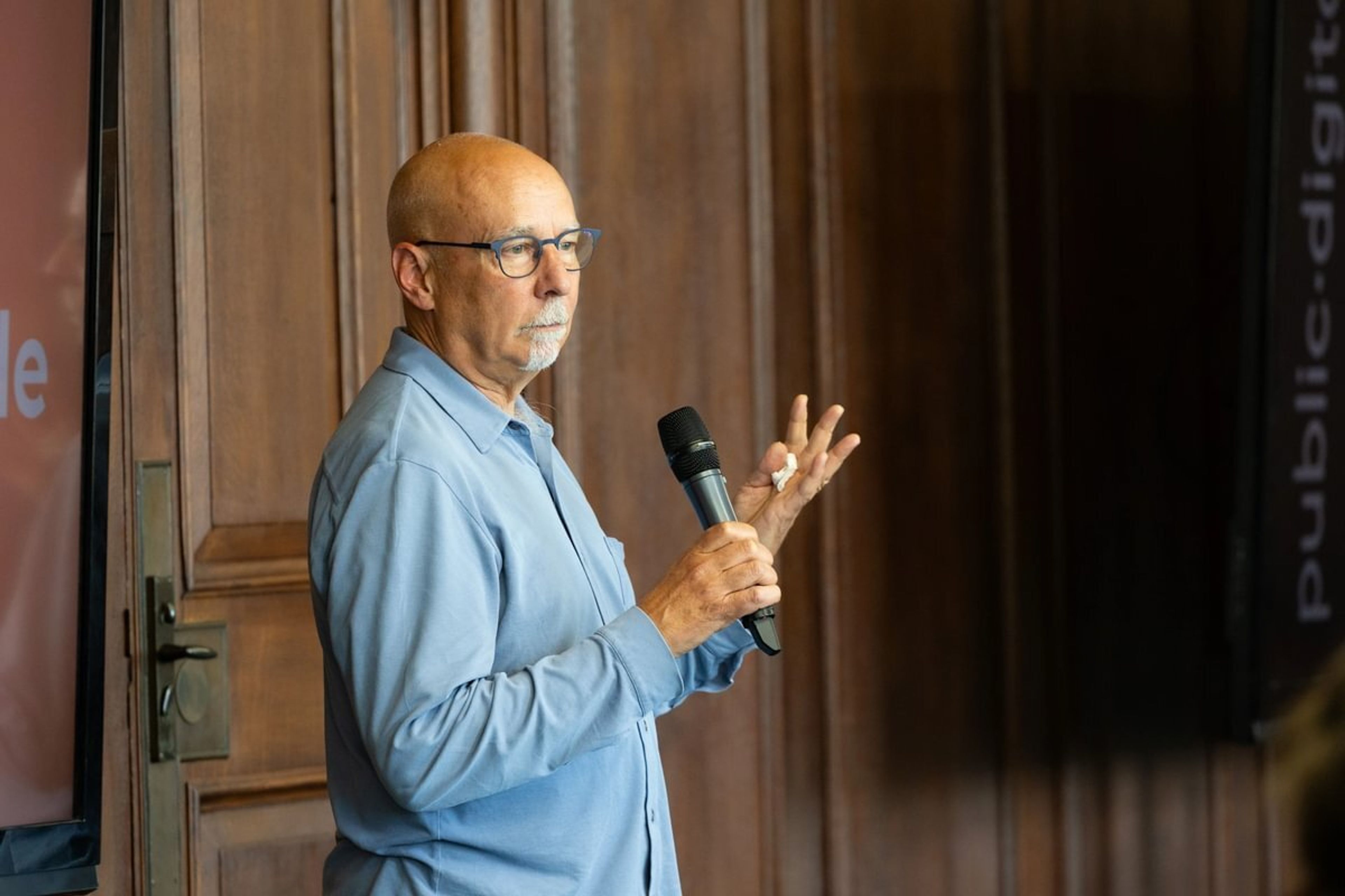 Man addresses an audience