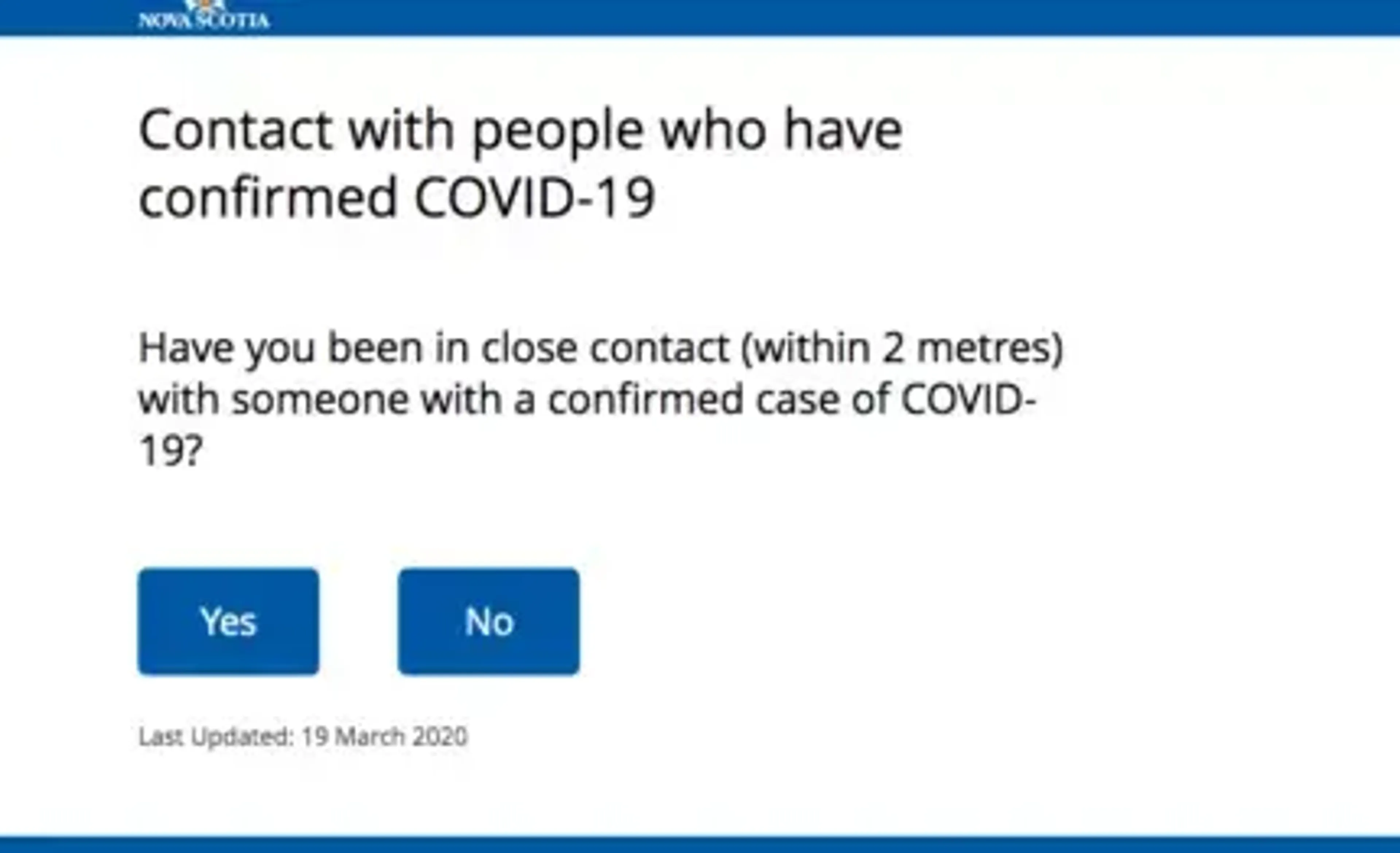 Covid contagion warning