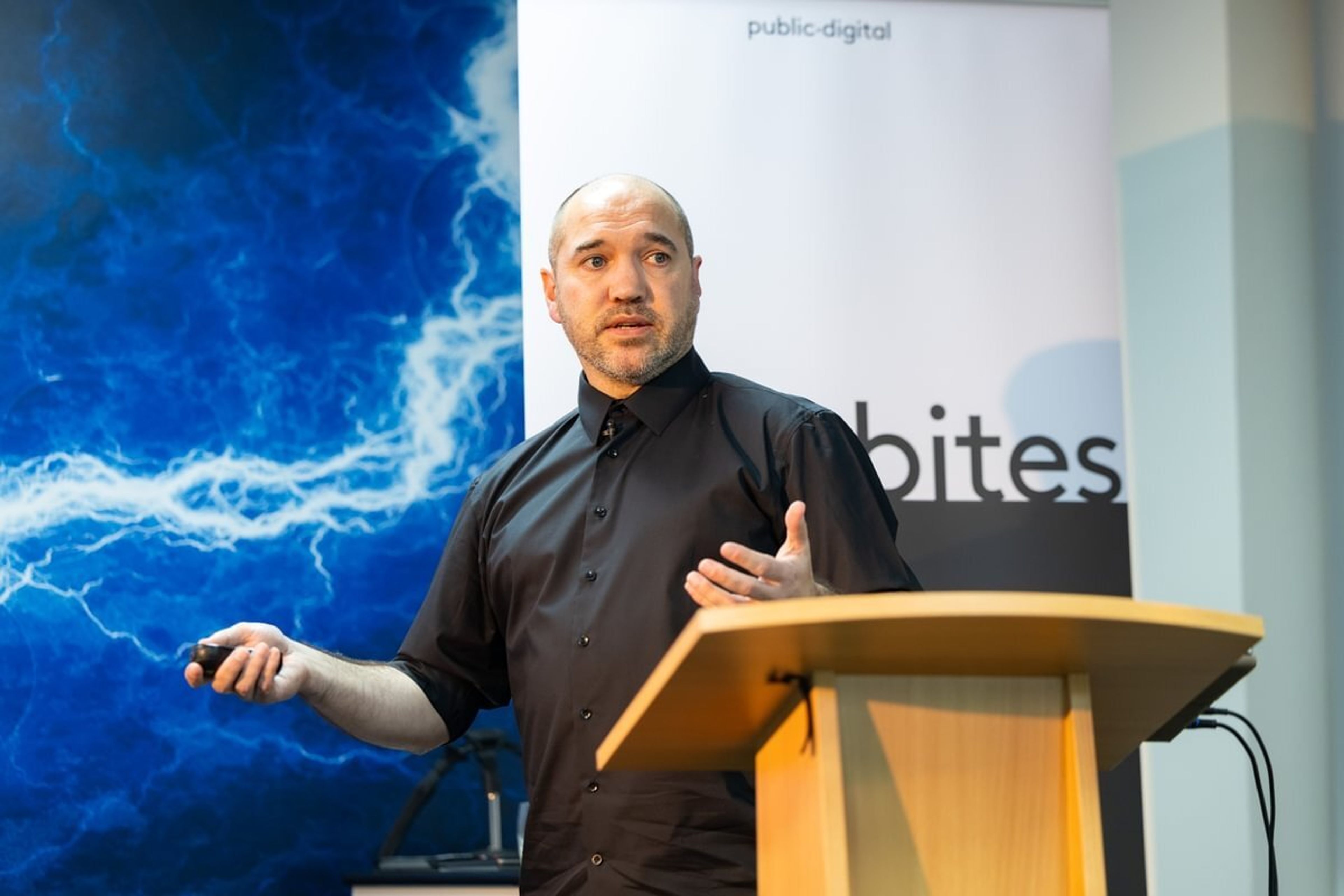 Ryan Dunn giving his talk