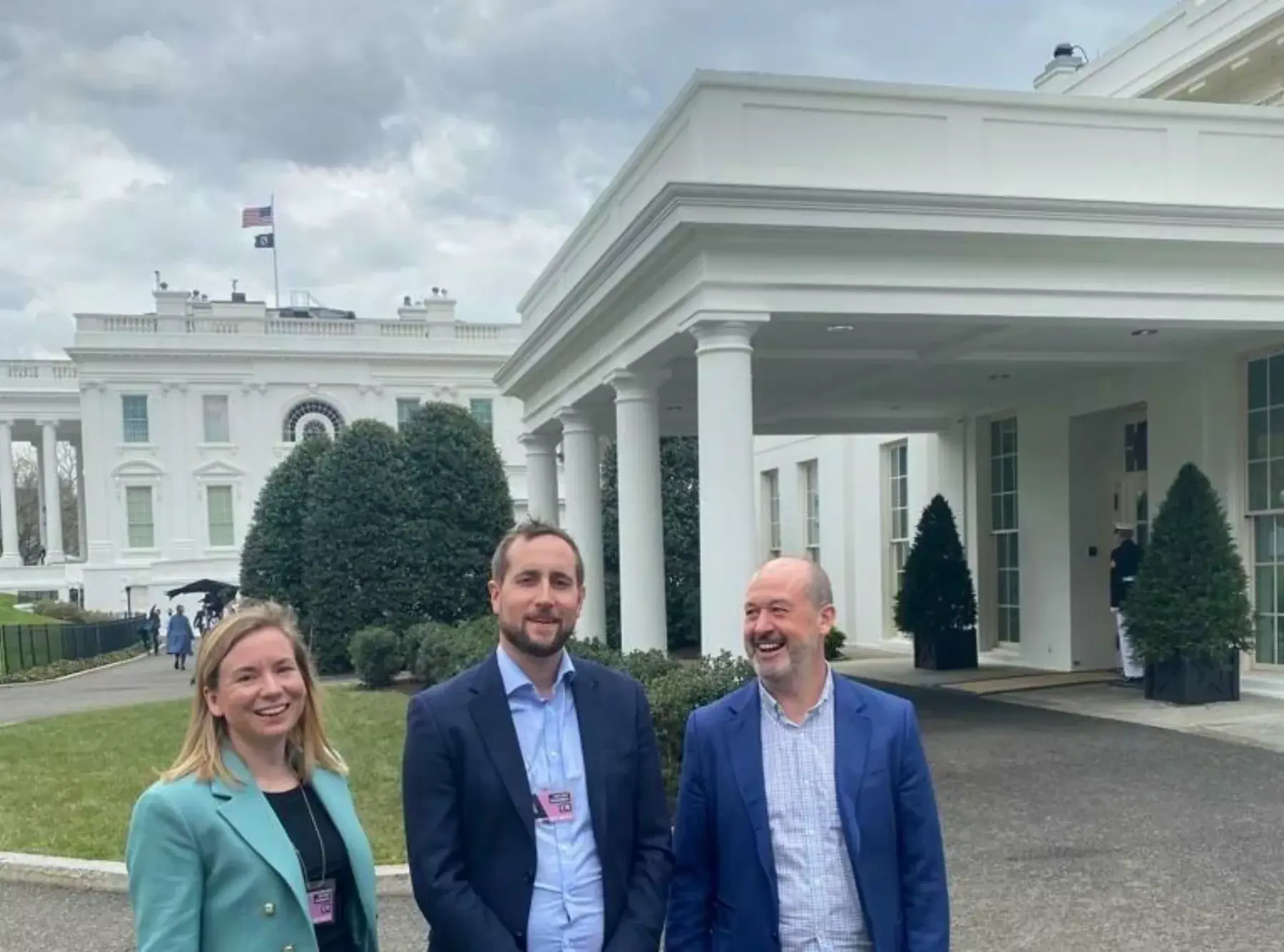 Emma, Liam and Mike at the White House in 2022