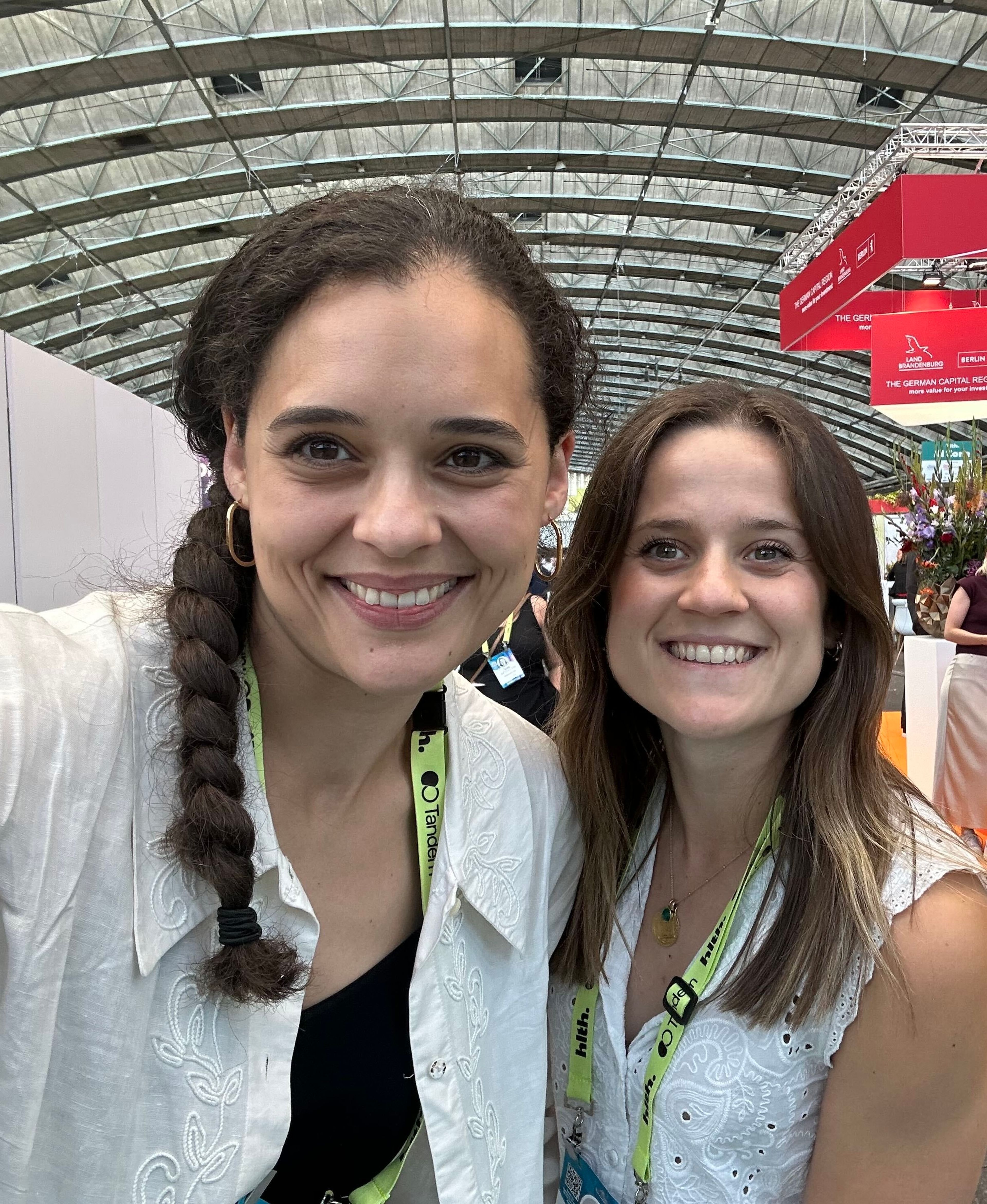 Cleo and Emma attending HLTH 2026 in Amsterdam