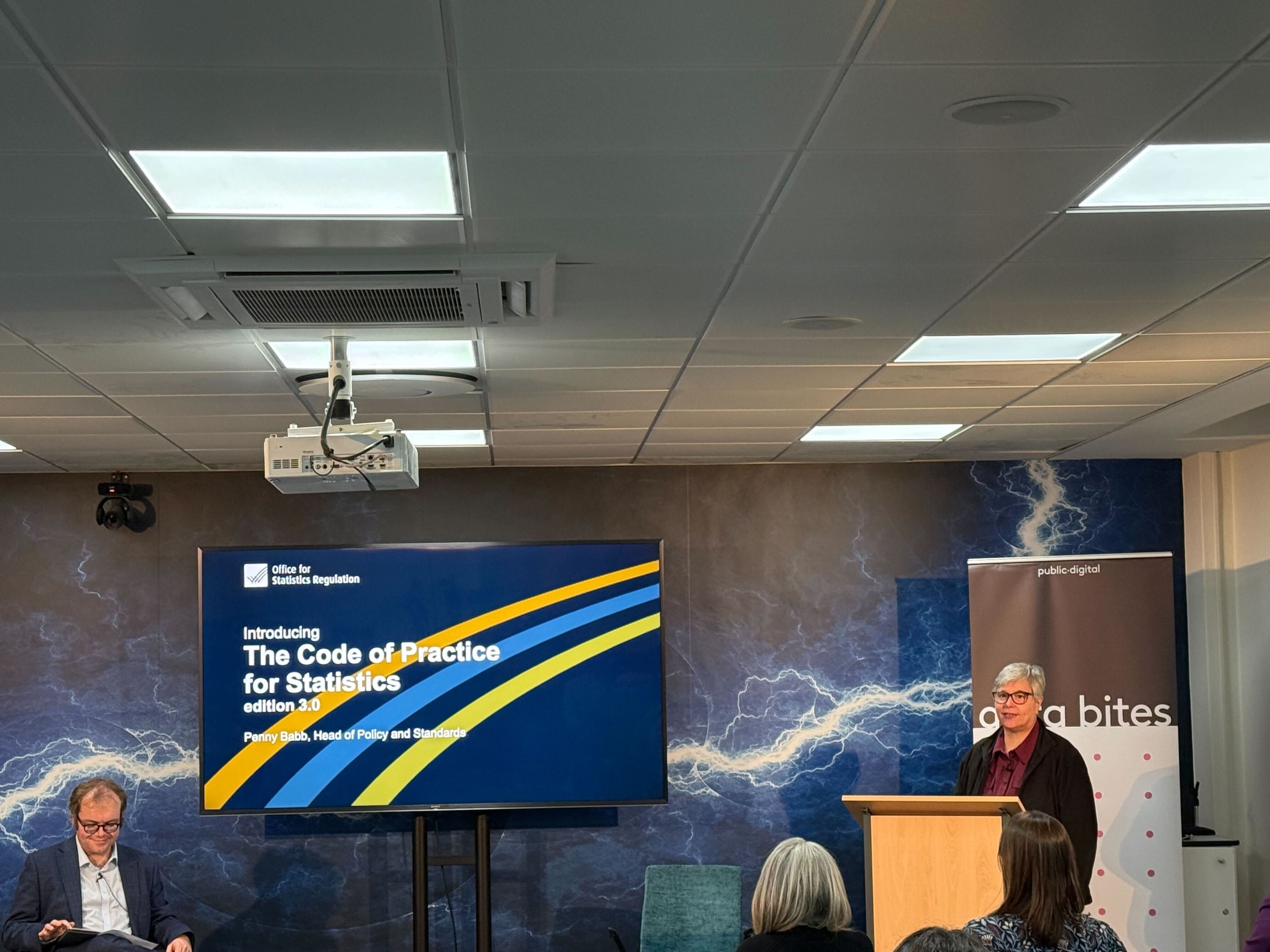 Penny Babb giving her Data Bites presentation