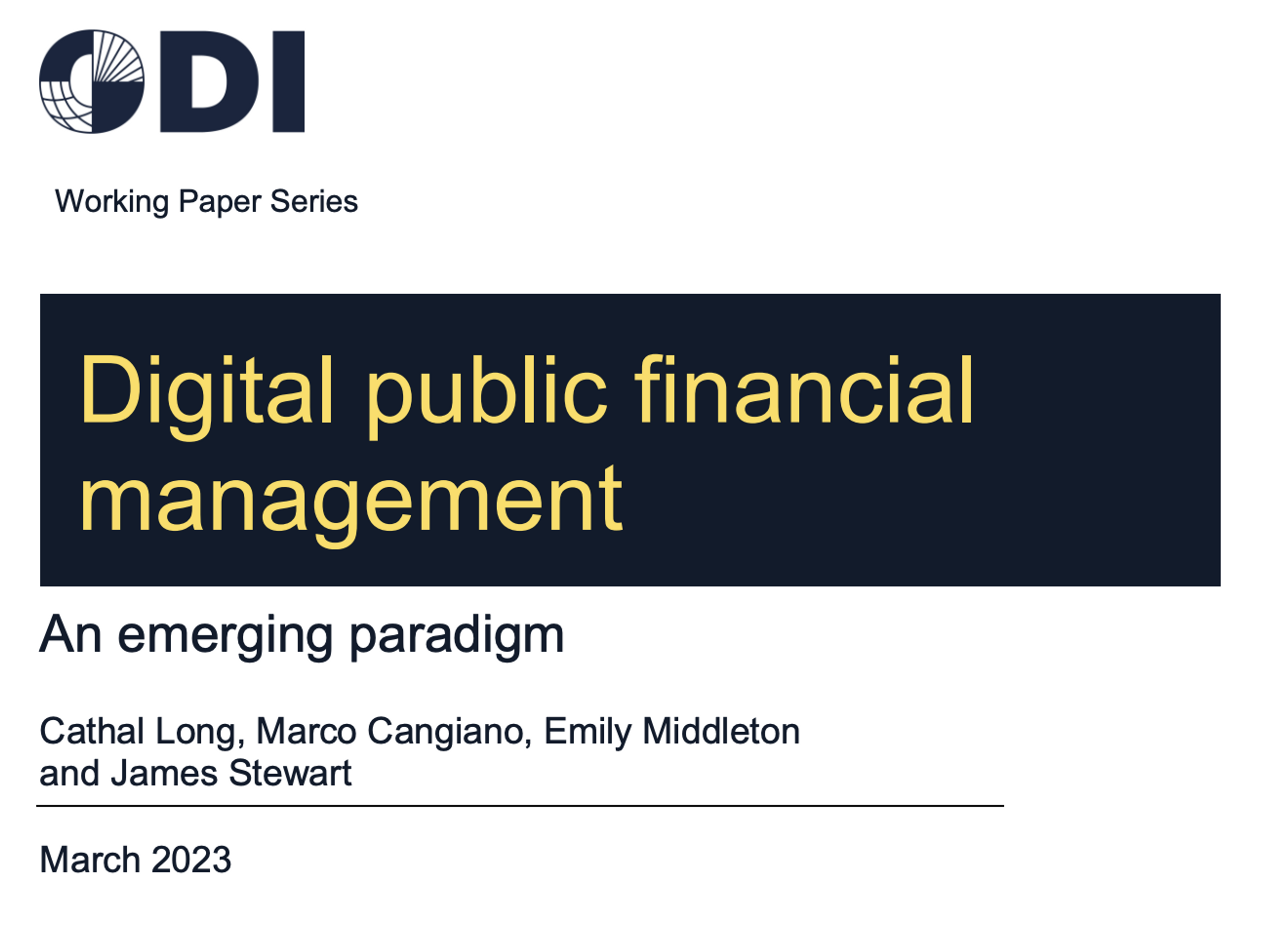 Digital public financial management: An emerging paradigm