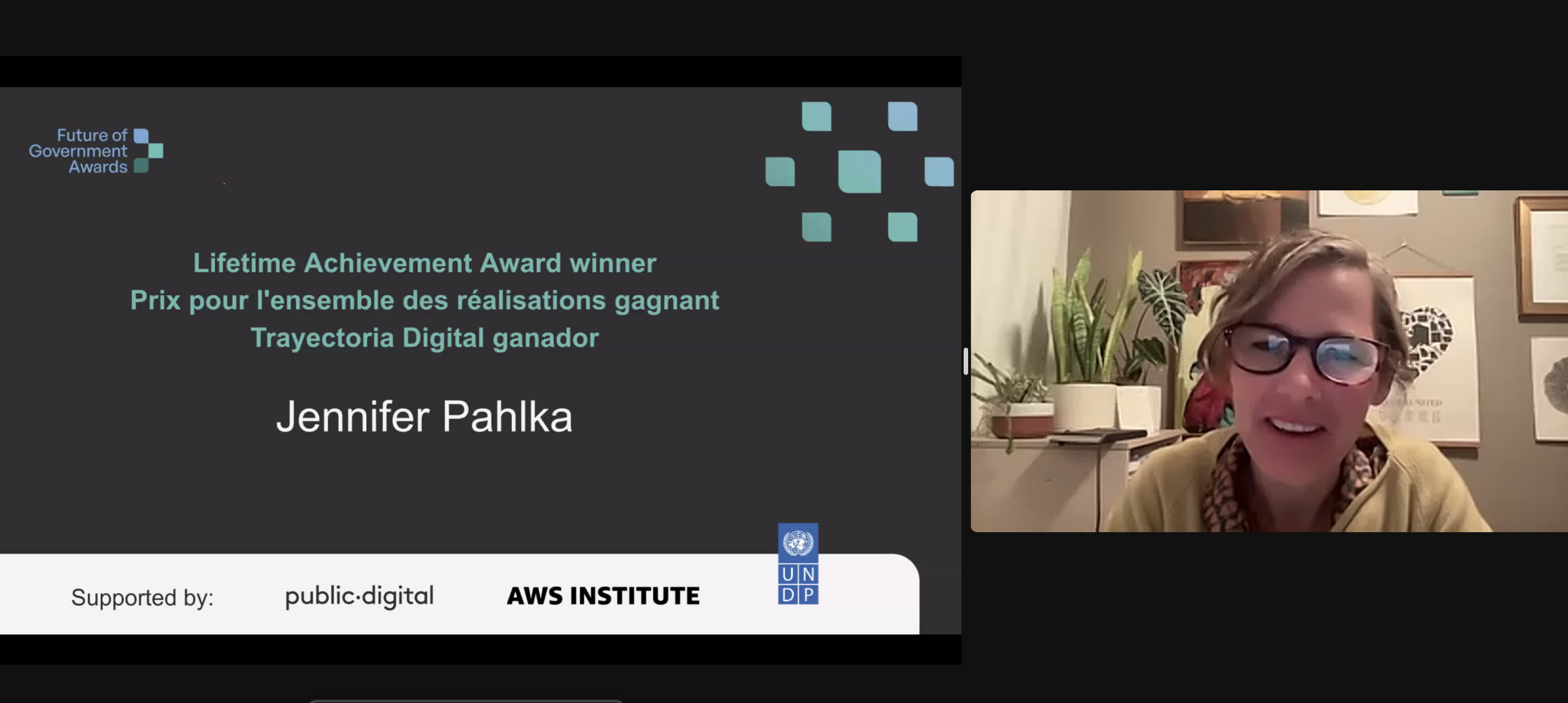 Winner of the Lifetime Achievement Award: Jen Pahlka
