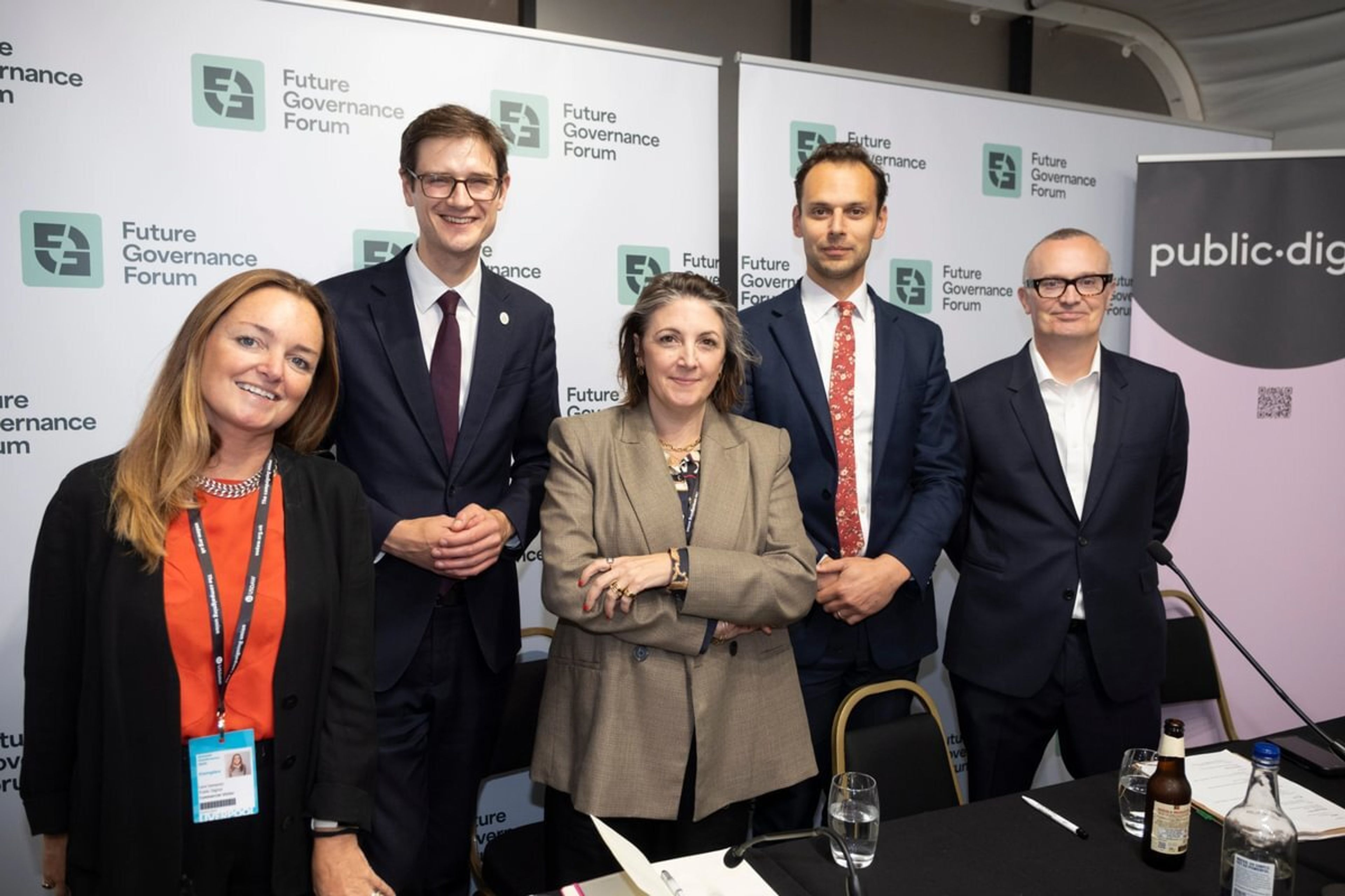 Our panel at the Labour Party Conference: (L-R) Lara Sampson; Cllr Tony Hunt; Helen MacNamara; Josh Simons MP; Ben Terrett.