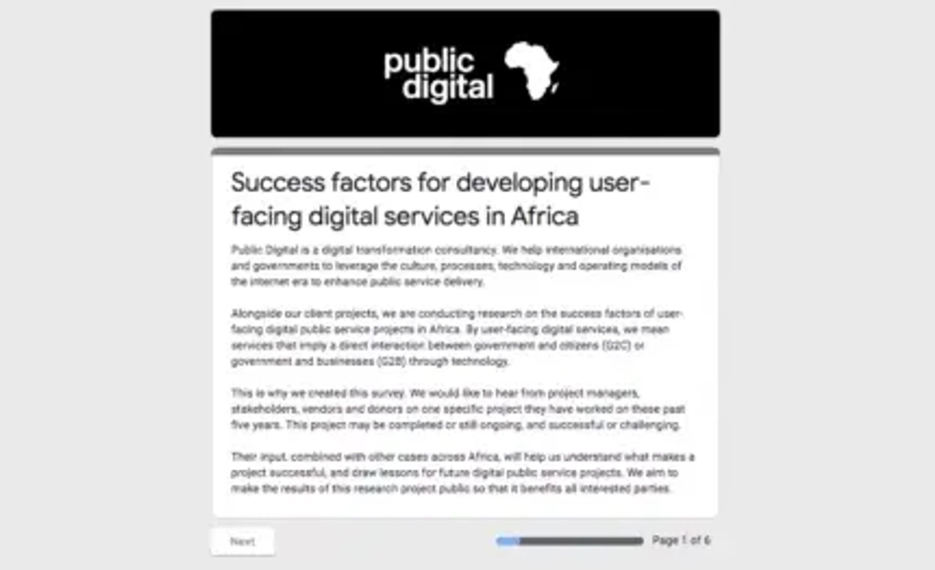 Success factors in going digital in Africa