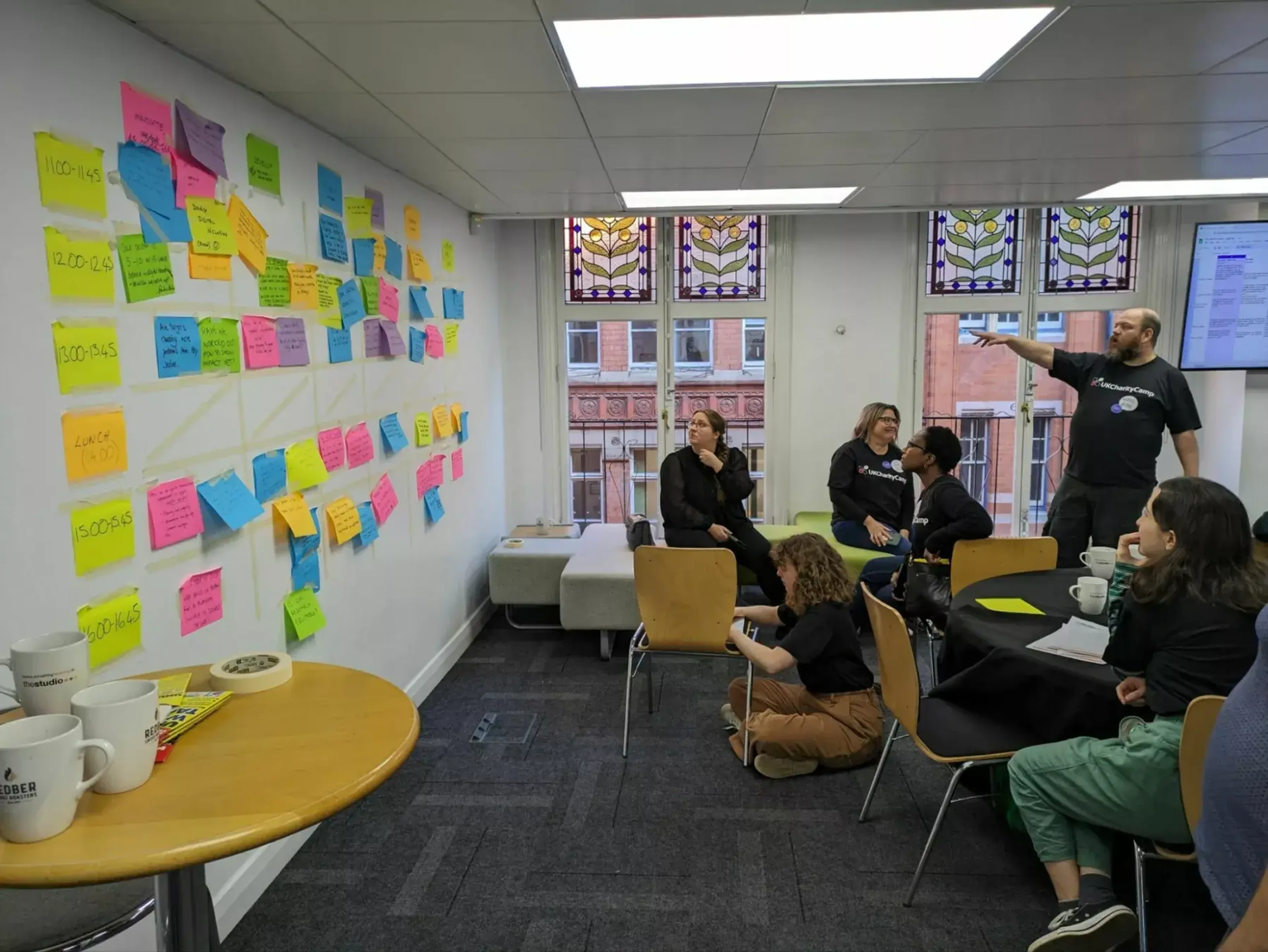 Attendees speaking at a workshop at GovCamp 2023