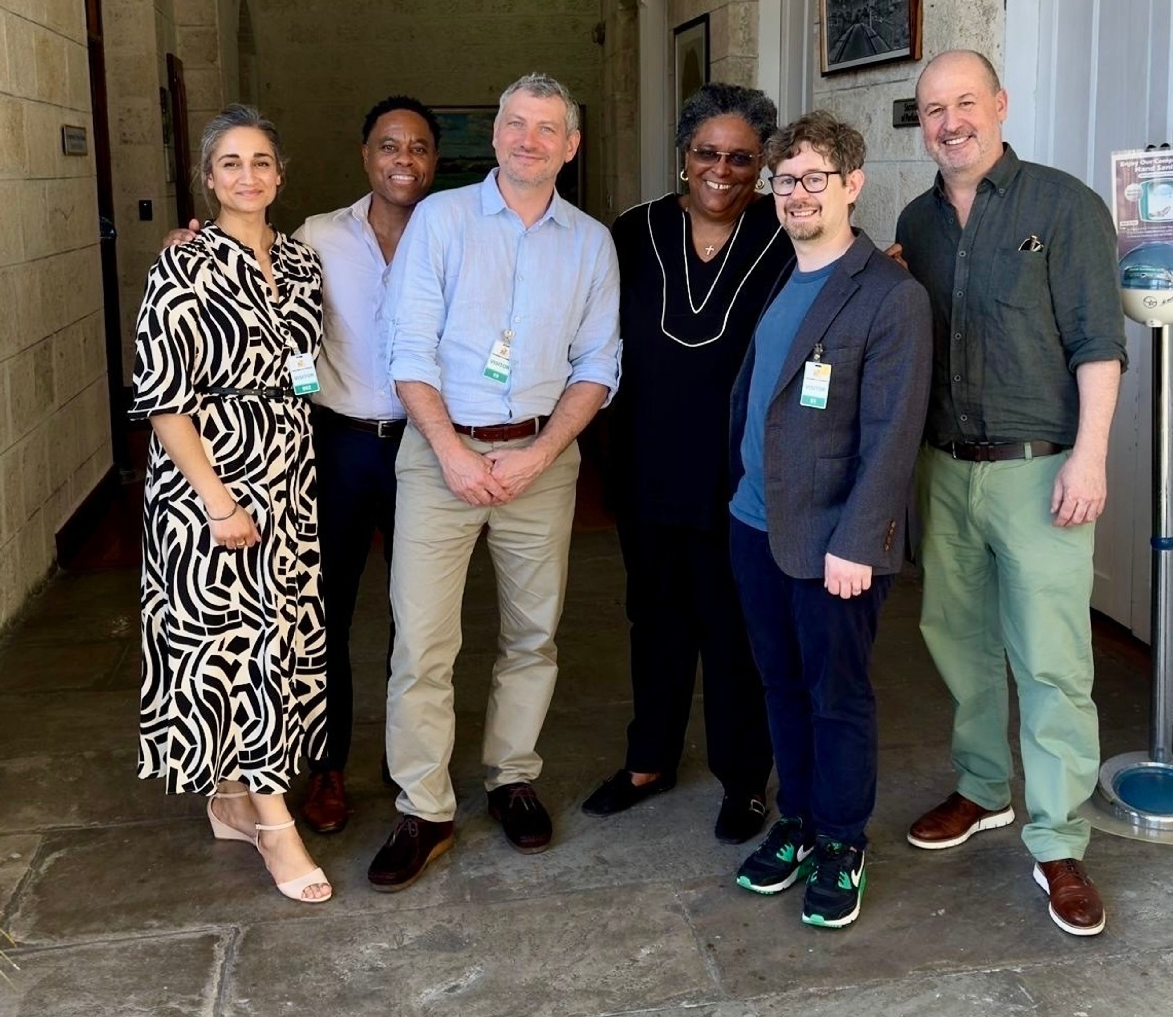 The PD team with Mark Boyce, CEO of GovTech Barbados; and Barbados Prime Minister Mia Mottley