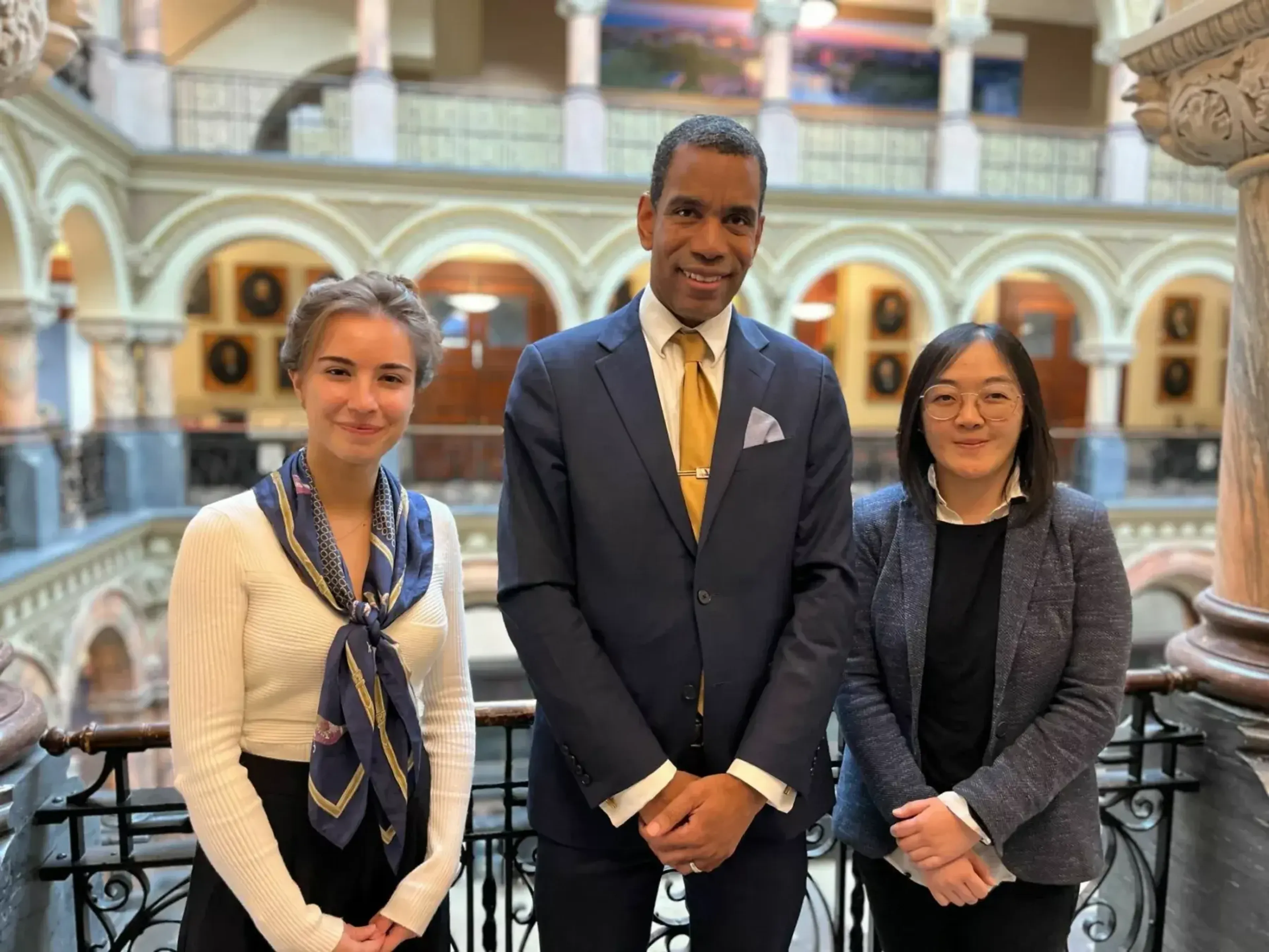 Matilde and Heidi in New York with Rochester Mayor, Malik Evans