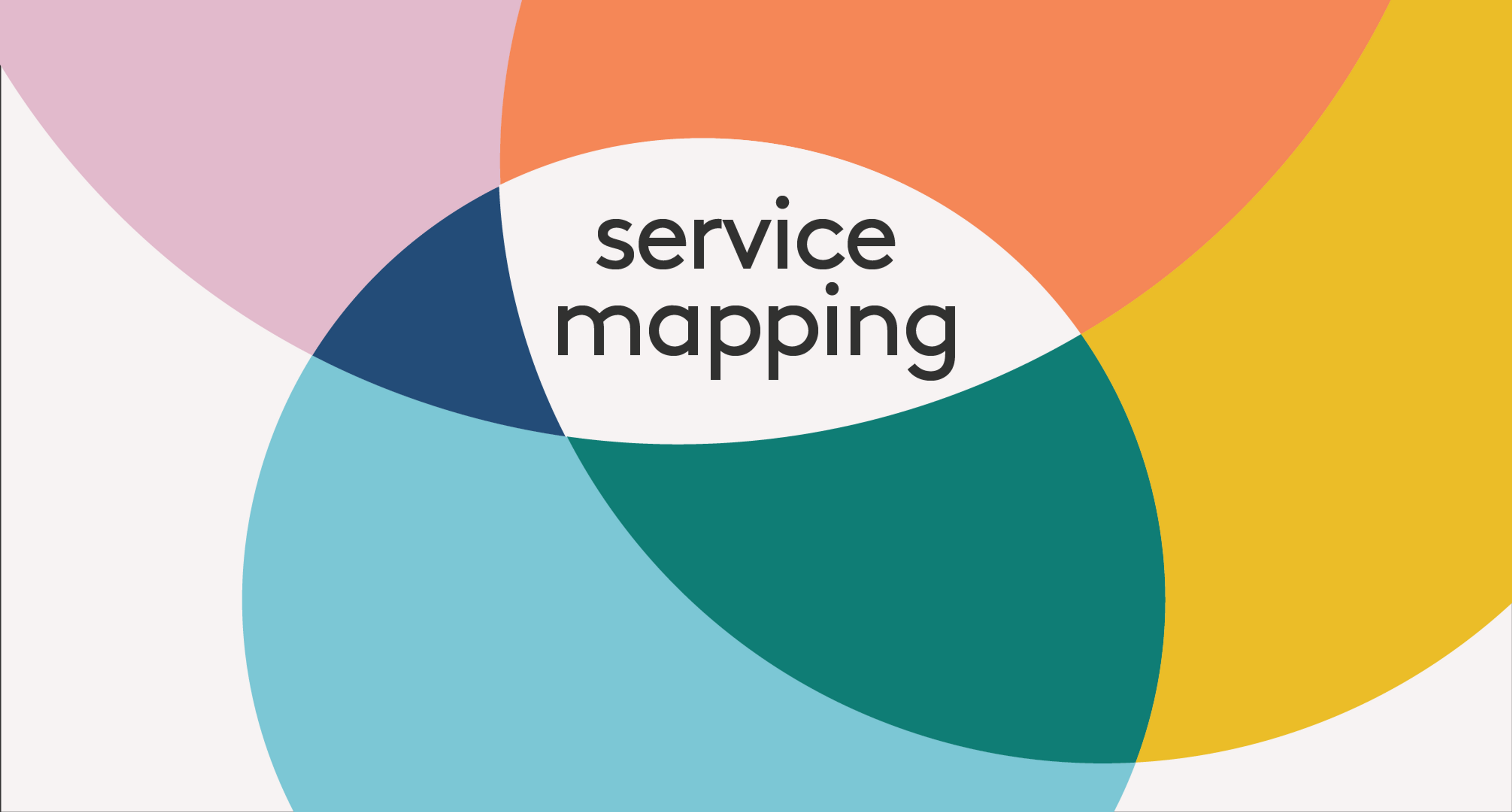 Venn diagram shows "service mapping" in the juncture of various colourful circles