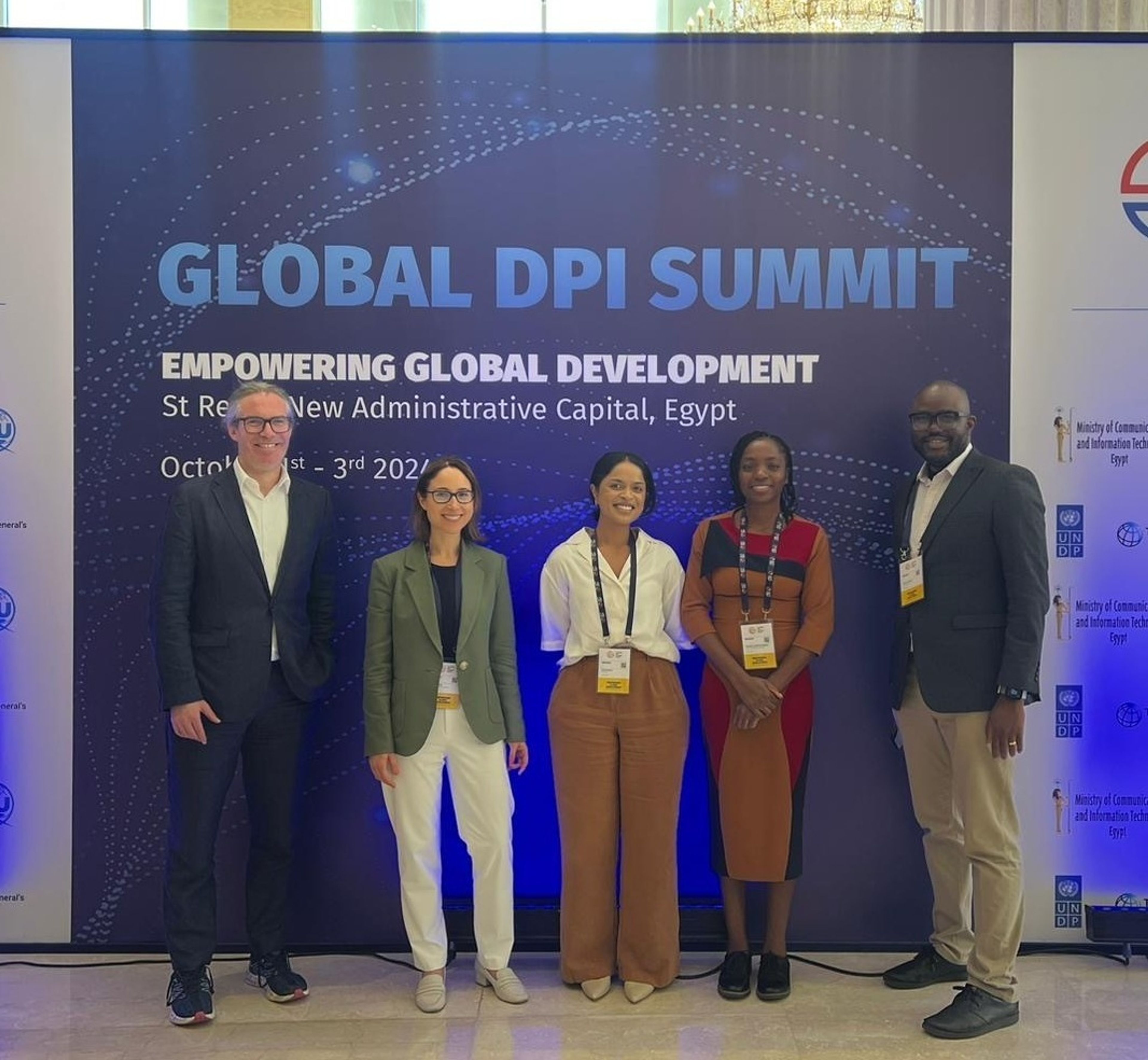 James, Lauren, Sechi, Blessing and Abisola at the Global DPI Summit in Cairo